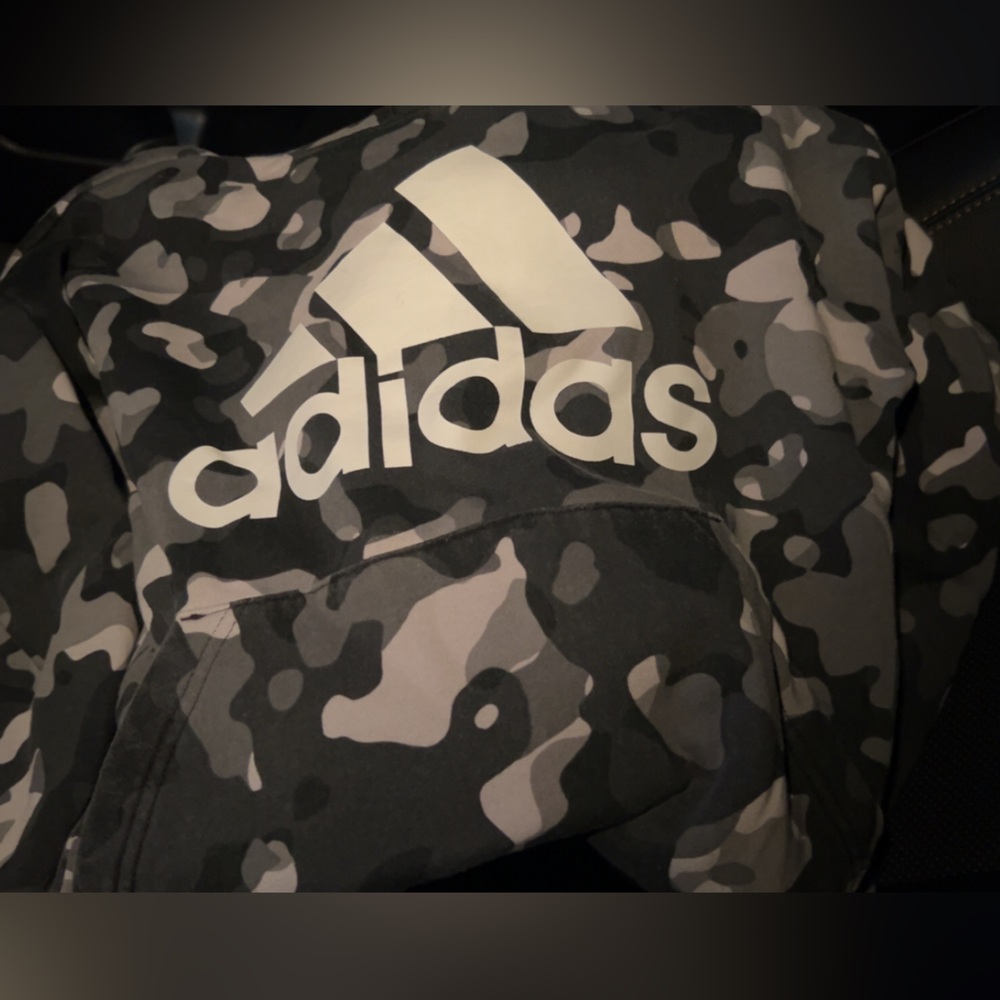 Adidas Black and Gray Camouflage Backpack